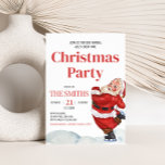 Invitación del Partido Retro Santa Navidades Vinta<br><div class="desc">Difunde la alegría de las vacaciones con la invitación imprimible de nuestros Navidades de personalizable,  perfecta para reunir amigos y familia para una celebración festiva. Con diseños elegantes y texto fácil de editar,  esta invitación marca el tono para una temporada navideña alegre. 45 SE C</div>