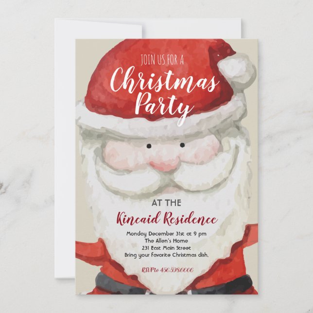 Invitación del partido Santa Navidades (Anverso)