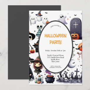 INVITACIÓN DEL PARTIDO SCARY GRAY Y NARANJA HALLOW