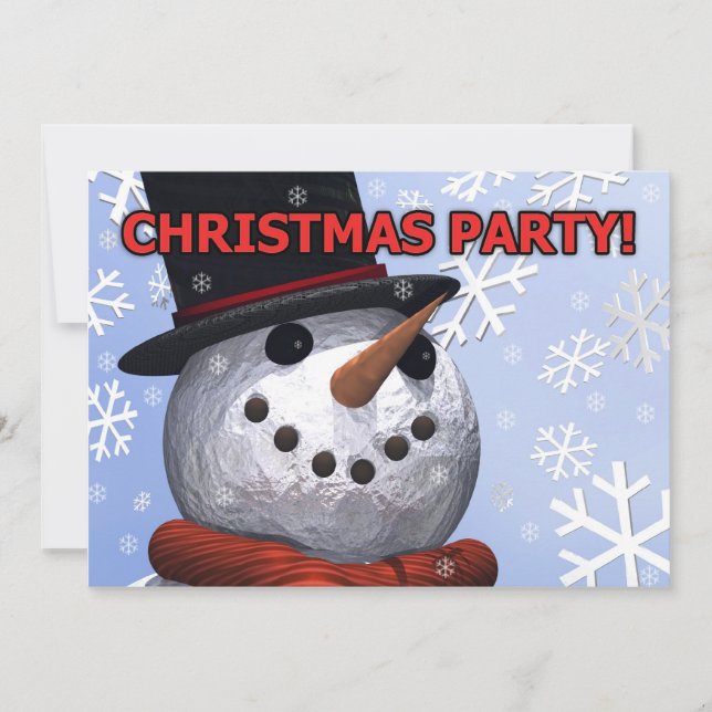 Invitación del Partido Snowman (Anverso)