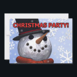 Invitación del Partido Snowman<br><div class="desc">Un lindo hombre de nieve anuncia tu invitación</div>