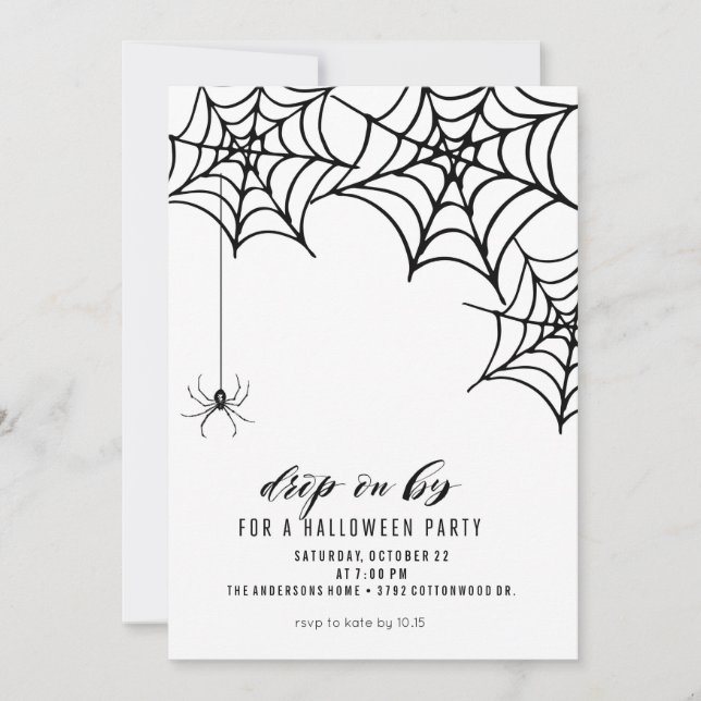INVITACIÓN DEL PARTIDO SPIDER HALLOWEEN (Anverso)