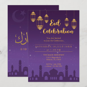 Invitación del partido Starry Night Eid Mubarak