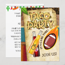 Invitación del partido Taco de Fútbol no Alcohólic