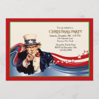 Invitación del partido Tío Sam Navidades