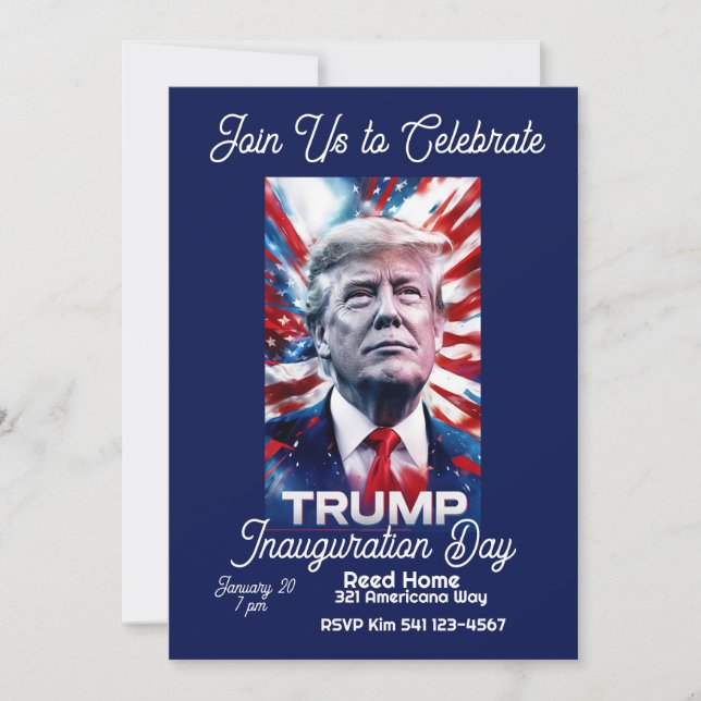 Invitación del partido Trump Inauguration Watch (Anverso)