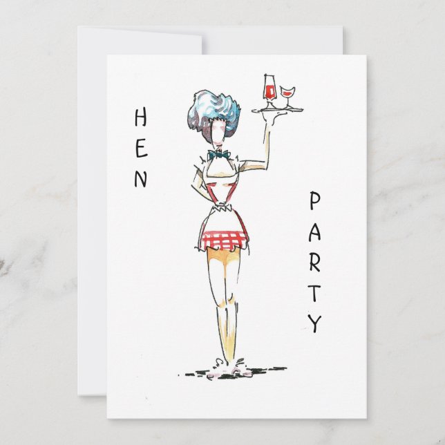 Invitación del partido Waitress Hen (Anverso)