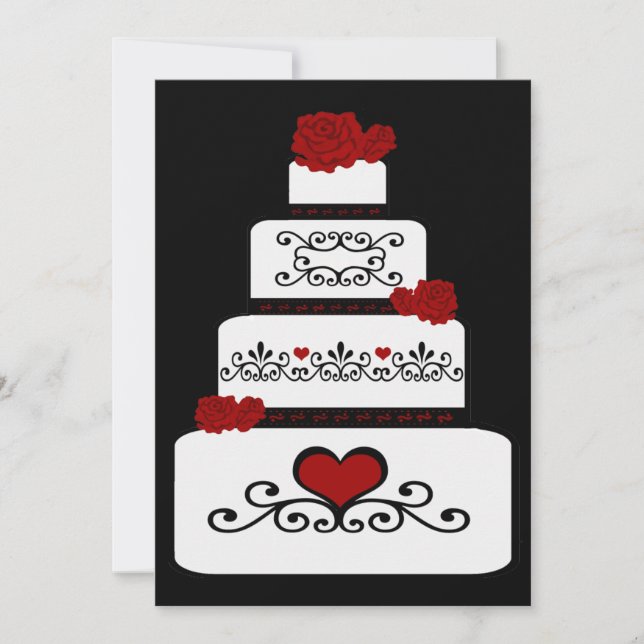 Invitación del pastel de bodas (Anverso)