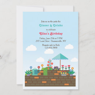 Invitación del patio del jardín