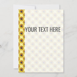 Invitación del patrón de girasol amarillo