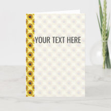 Invitación del patrón de girasol amarillo