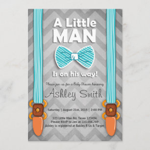 Invitación del pequeño hombre Baby Shower Bow Tie 