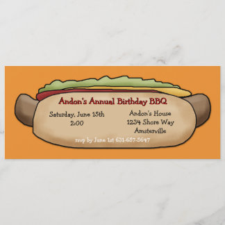 Invitación del perrito caliente