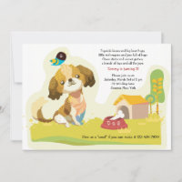 Invitación del perro de perrito