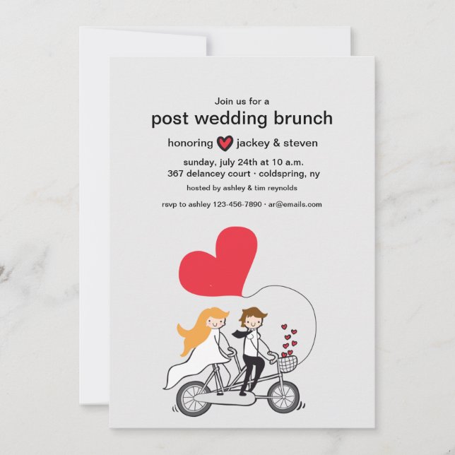 Invitación del Personalizado brunch Boda en Love P (Anverso)