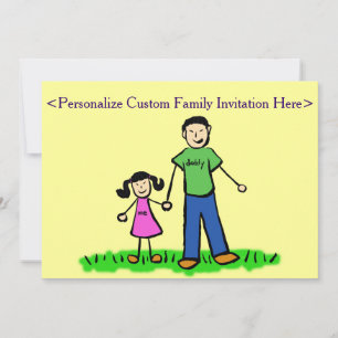 Invitación del Personalizado de arte de la familia