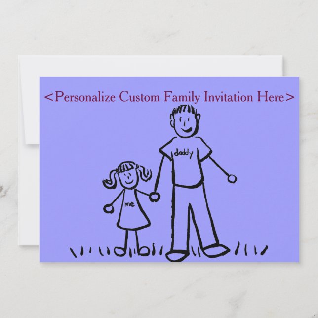 Invitación del Personalizado de arte de la familia (Anverso)