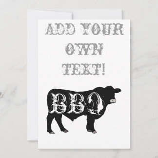 Invitación del personalizado de barbacoa