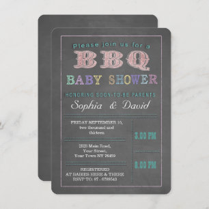 Invitación del Personalizado de barbacoa de Baby S