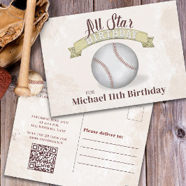 Invitación del Personalizado de Béisbol por la fie