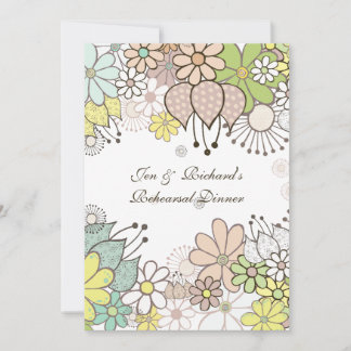 Invitación del Personalizado de Cena DIY de Flores