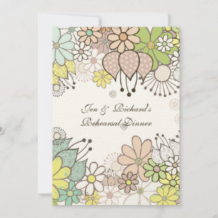 Invitación del Personalizado de Cena DIY de Flores