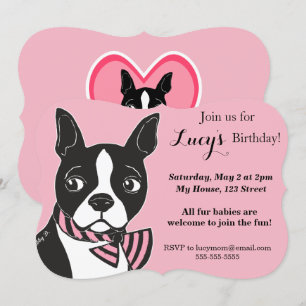 Invitación del Personalizado de cumpleaños rosado