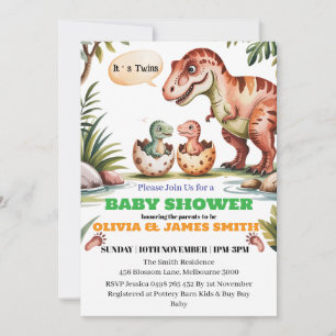 Invitación del Personalizado de Dinosaur Baby Show