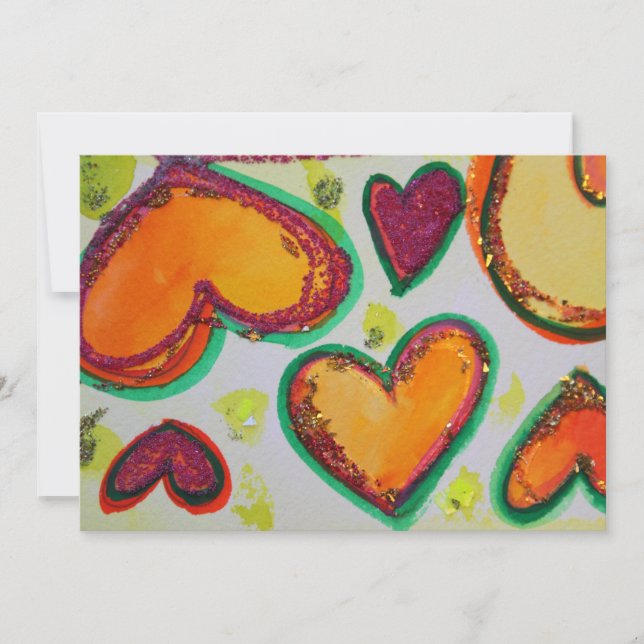 Invitación del Personalizado de Laugh Hearts Pink  (Anverso)