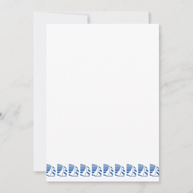 Invitación del Personalizado de los veleros de Car (Anverso)