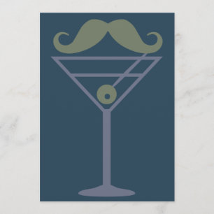 Invitación del personalizado del bigote de Martini