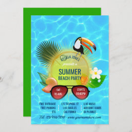 Invitación del personalizado del Club Summer Beach