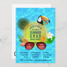 Invitación del personalizado del Club Summer Beach