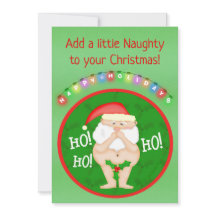 Invitación del Personalizado navidad Naughty Santa