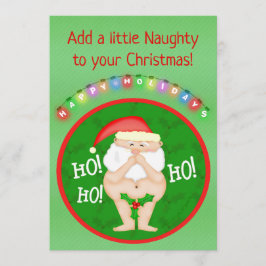 Invitación del Personalizado navidad Naughty Santa