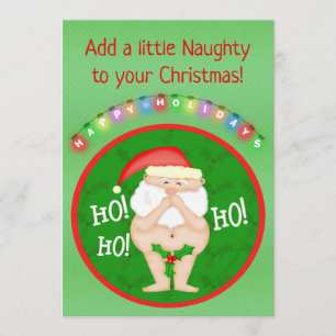 Invitación del Personalizado navidad Naughty Santa