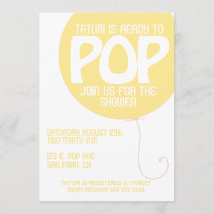 Invitación del POP Baby Shower