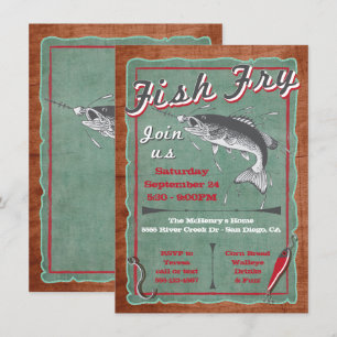 Invitación del Poster del Fiesta de pescado ruso