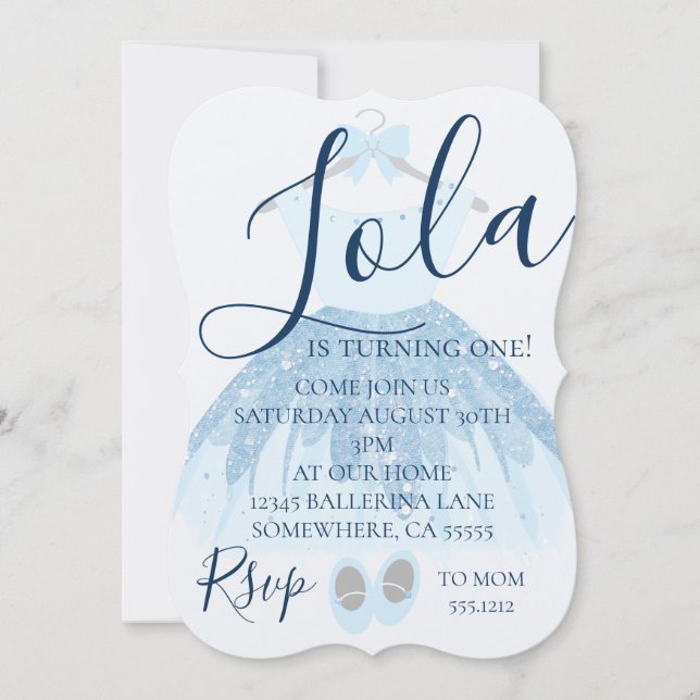 INVITACIÓN DEL PRIMER CUMPLEAÑOS (Anverso)