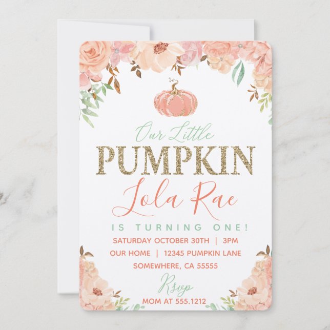 INVITACIÓN DEL PRIMER CUMPLEAÑOS (Anverso)