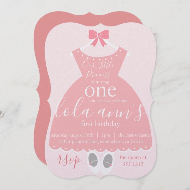 INVITACIÓN DEL PRIMER CUMPLEAÑOS (Anverso / Reverso)