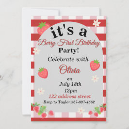 invitación del primer cumpleaños de berry