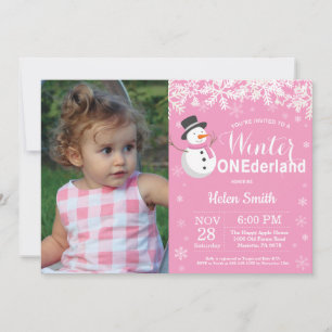 Invitación del primer cumpleaños de la niña del mu