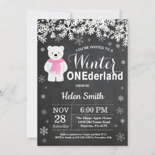 Invitación del Primer Cumpleaños de la Niña del Os