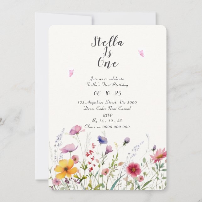 INVITACIÓN DEL PRIMER CUMPLEAÑOS DEL FIESTA DE JAR (Anverso)