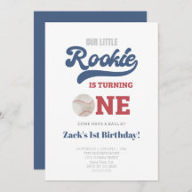 Invitación del primer cumpleaños del Fiesta Rookie