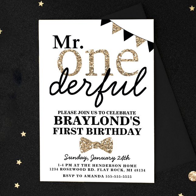 Invitación del Primer Cumpleaños Sr. Onederful (Subido por el creador)