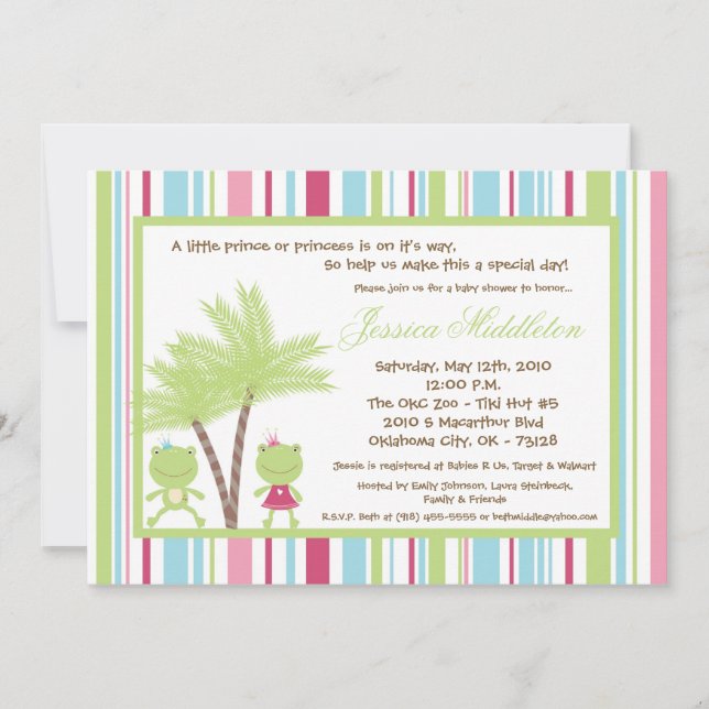 invitación del príncipe princesa Baby Shower de la (Anverso)