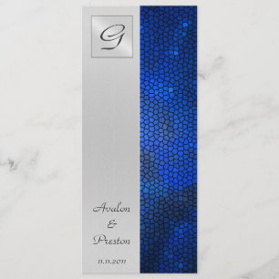 Invitación del programa de la boda del vitral del