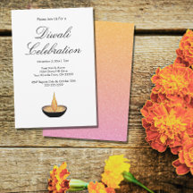 Invitación del Purpurina de Diwali Celebration Diy